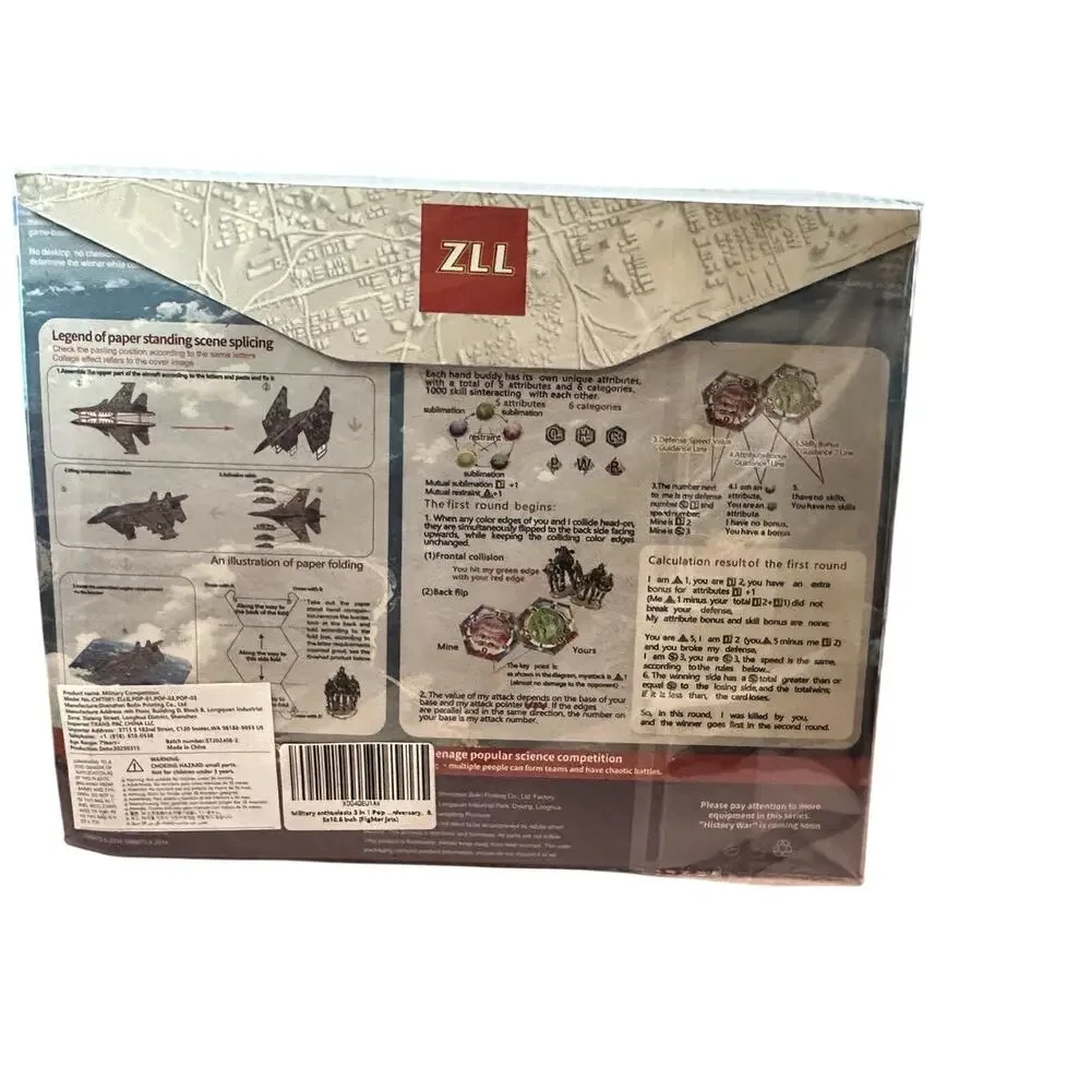 Military Enthusiasts 3 in 1 Pop Up Card, Fighter Jets 10 Pcs 8.5x10.6 Inches New